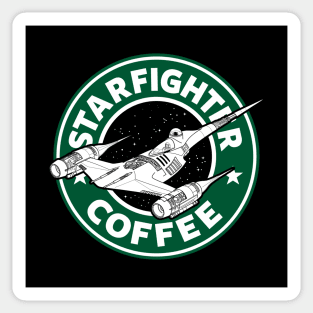 Starfighter Space Ship Coffee For Sci-fi And Coffee Lovers Sticker